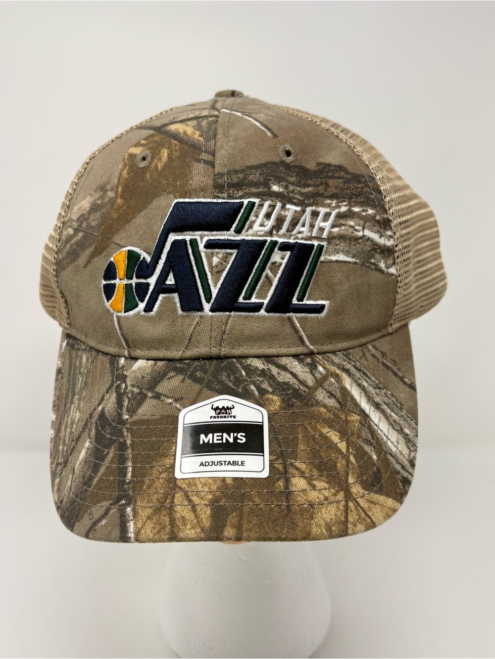 Utah Jazz NBA Camo Trucker Cap Hat Adjustable by Fan Favorite NWT